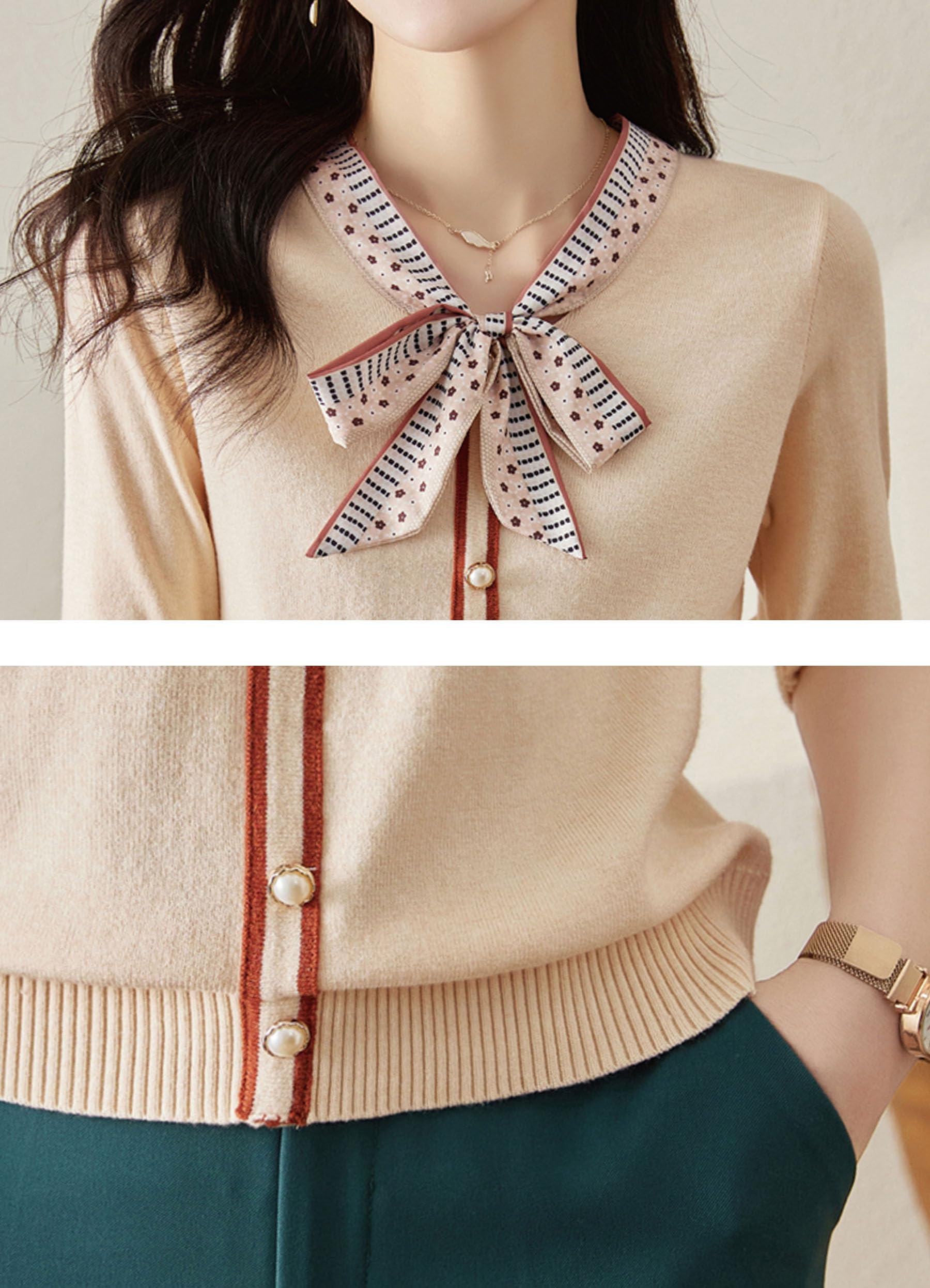 BK-Knit Shirt Long Sleeve Pullover Tops - LAI MENG FIVE CATS