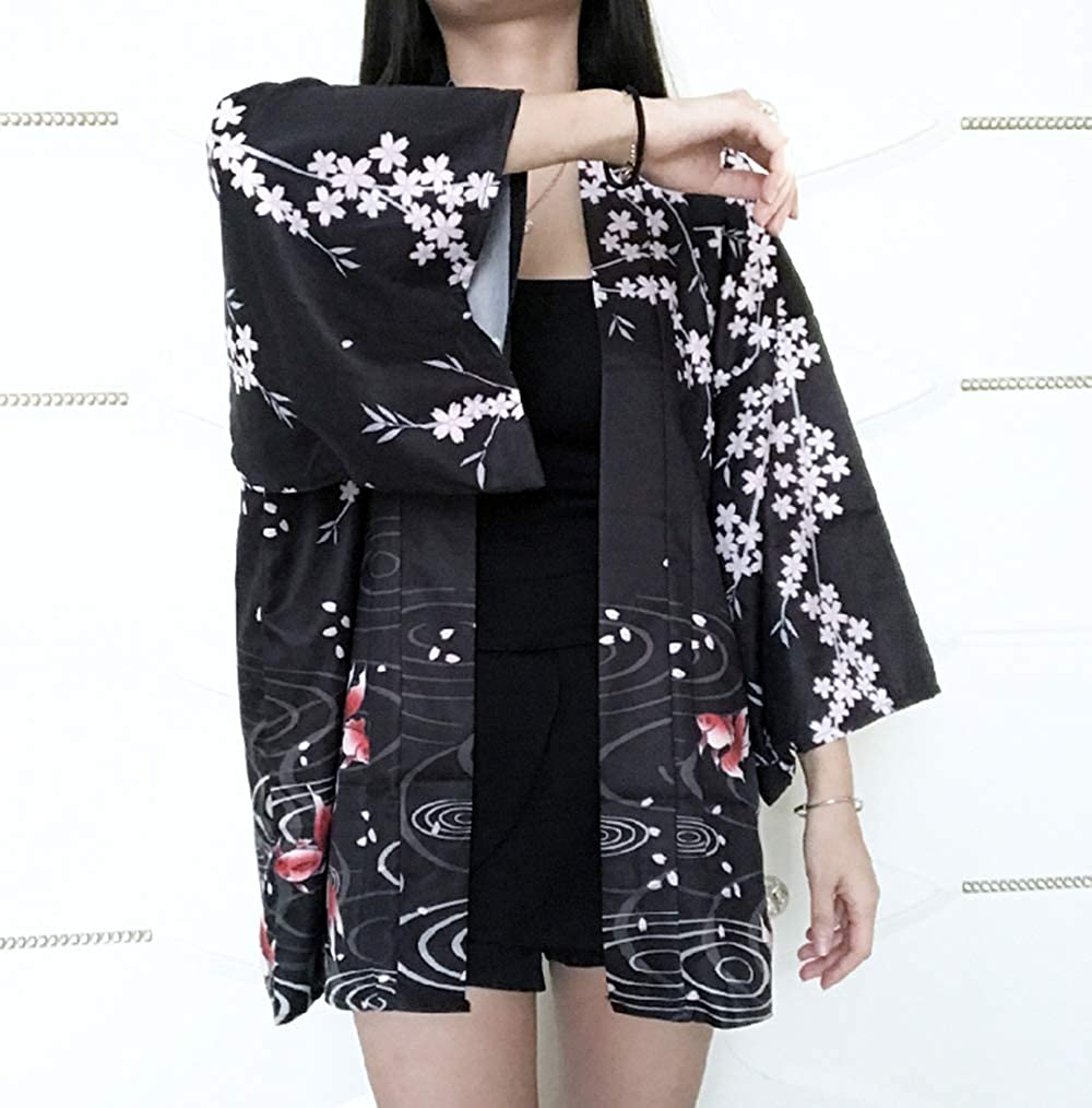 Traditional Ink Painting Style Kimono Cardigan - LAI MENG FIVE CATS