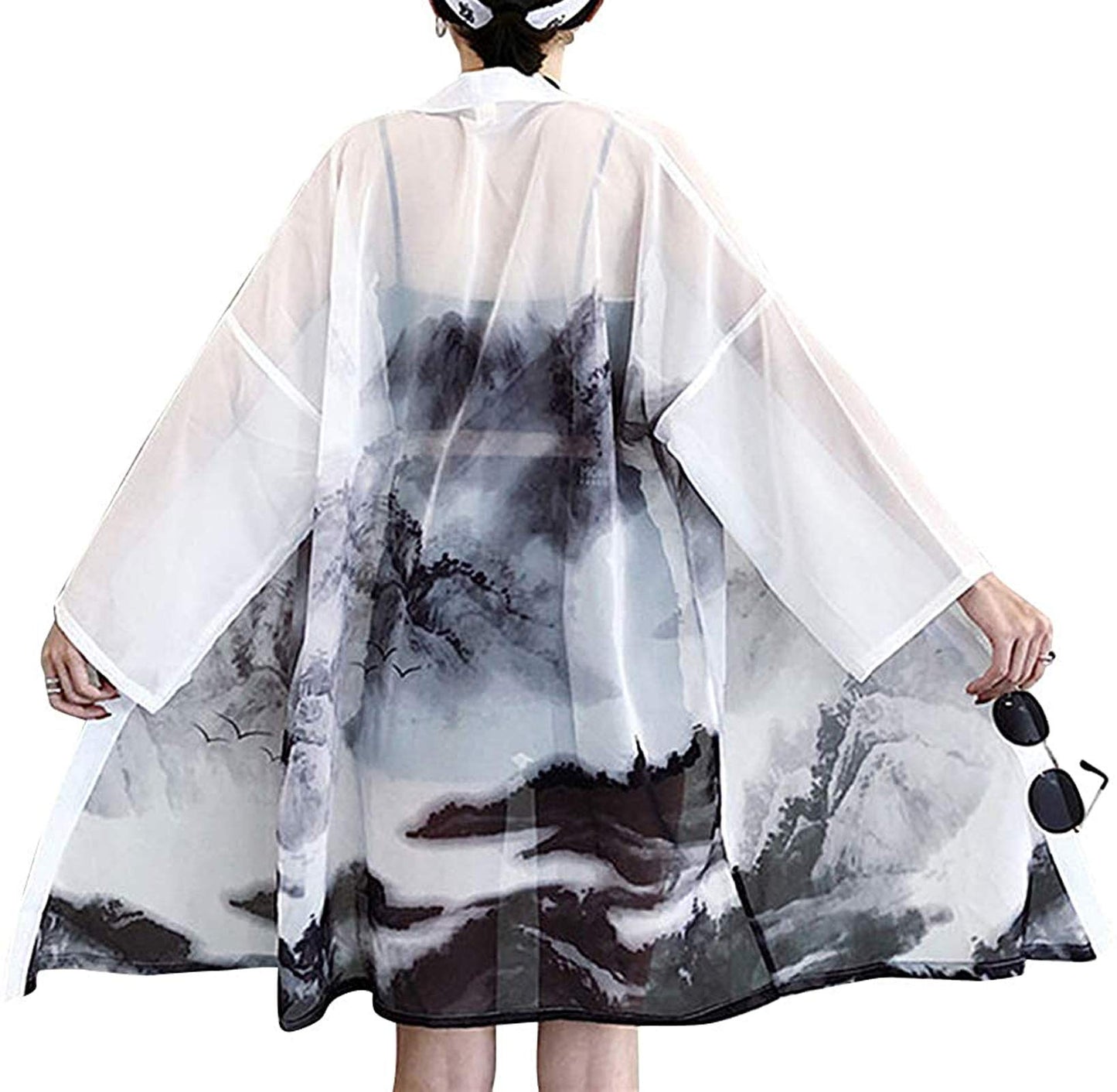 Landscape Pattern Kimono Cardigan - LAI MENG FIVE CATS