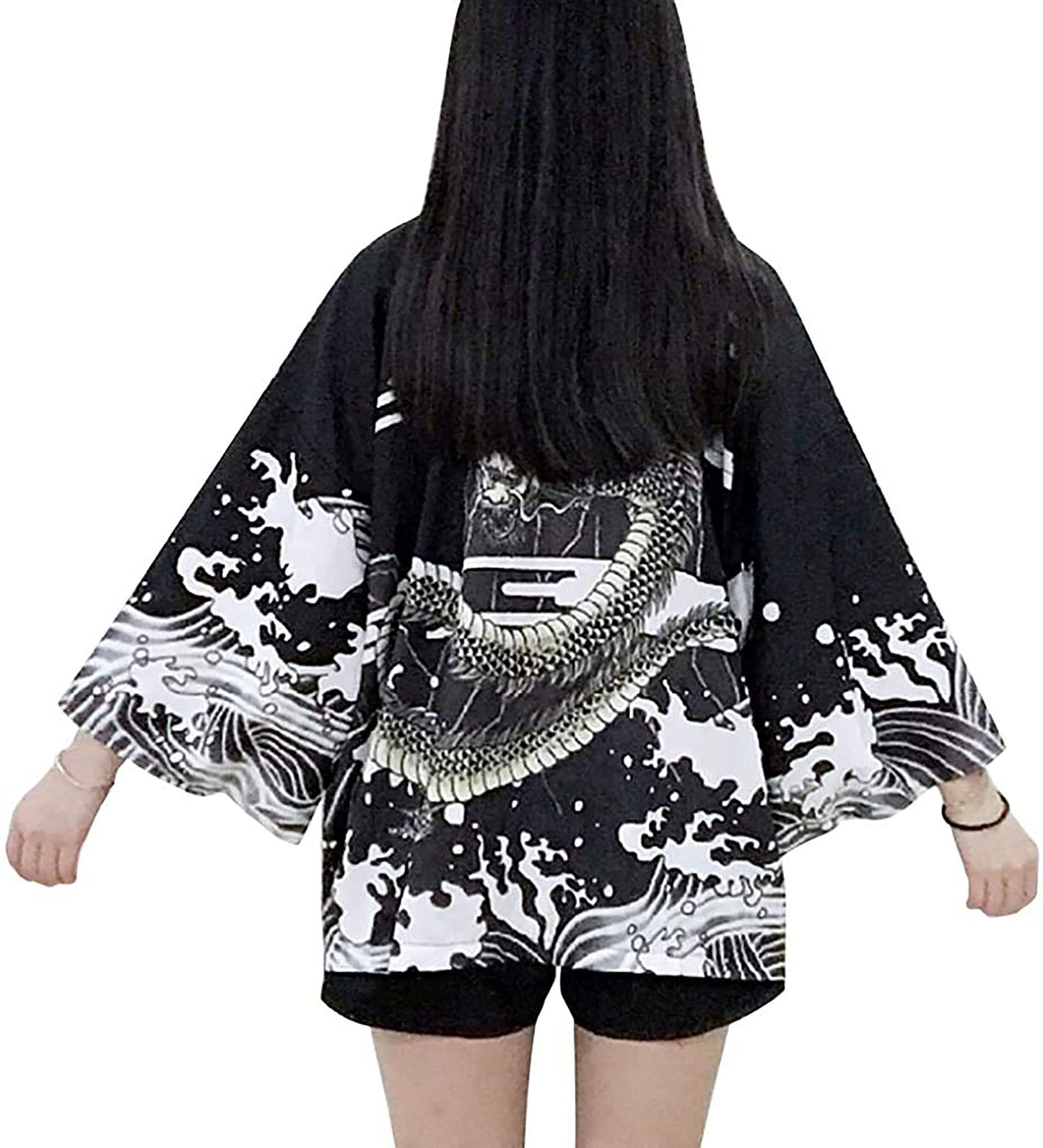 Japanese Dragon Kimono Cardigan - LAI MENG FIVE CATS