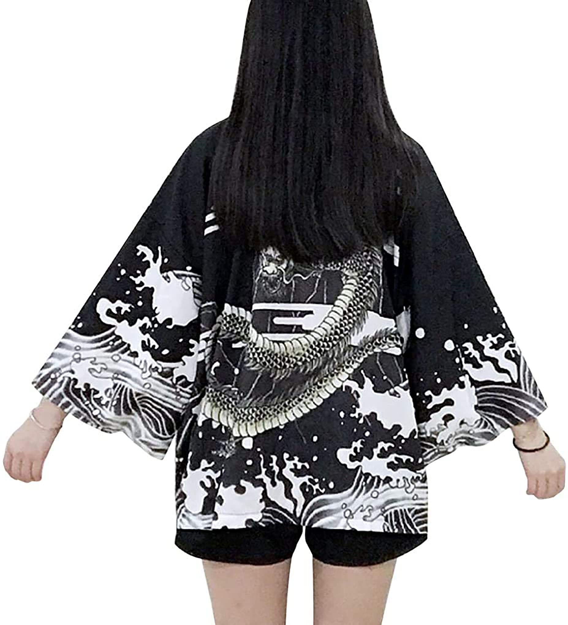 Japanese Dragon Kimono Cardigan - LAI MENG FIVE CATS