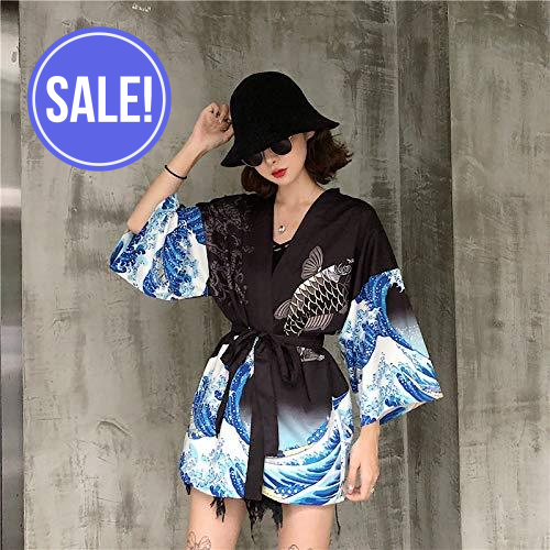 Japanese Kimono Cardigan - LAI MENG FIVE CATS