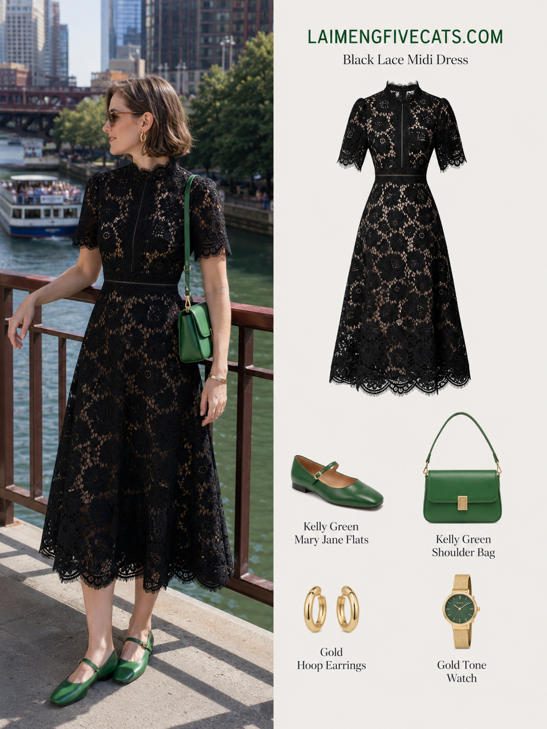 Lace Midi Dress | Timeless Evening Elegance