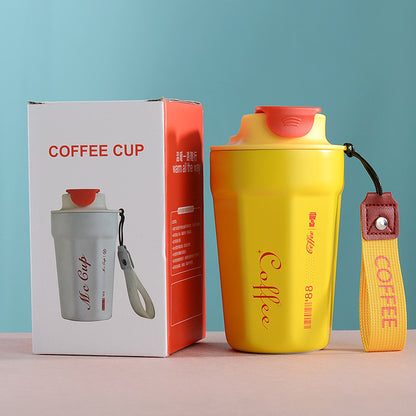 Drinking coffee cup stainless steel insulated cup portable car insulated office water cup
