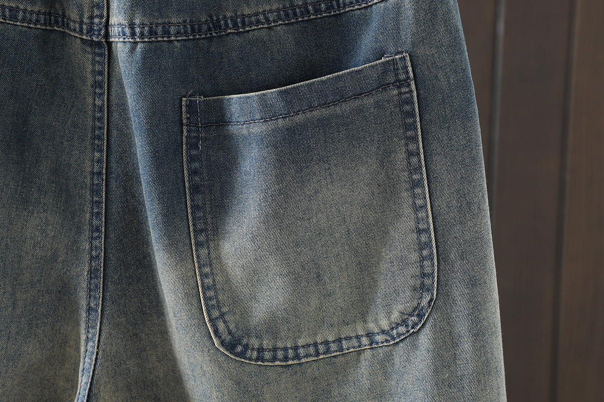 Women Jeans Denim Loose Elastic Waist Pant