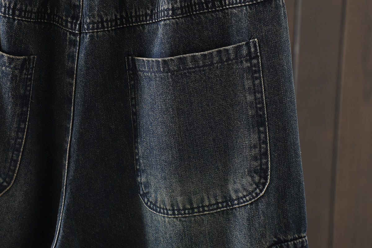 Women Jeans Denim Loose Elastic Waist Pant