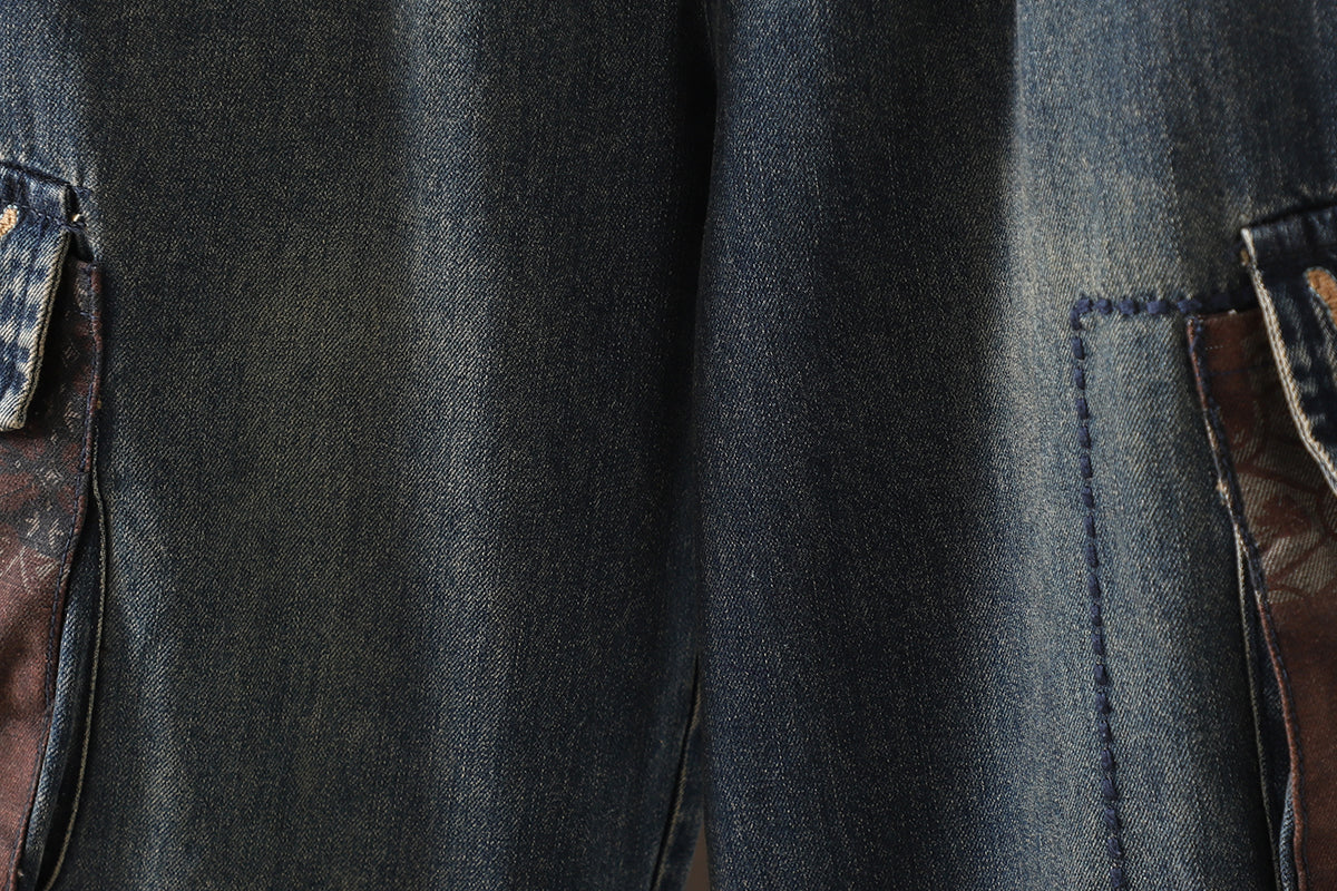 Women Jeans Denim Loose Elastic Waist Pant