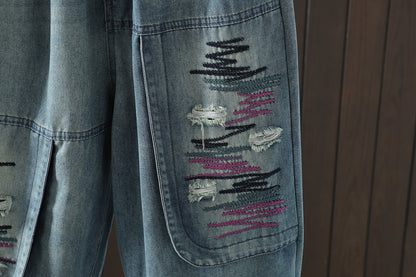Women's Baggy Jeans Harem Pants Barrel Denim