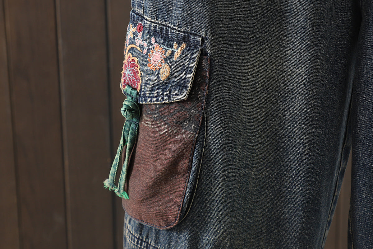 Women Jeans Denim Loose Elastic Waist Pant