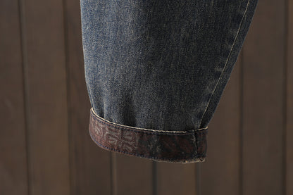 Women Jeans Denim Loose Elastic Waist Pant