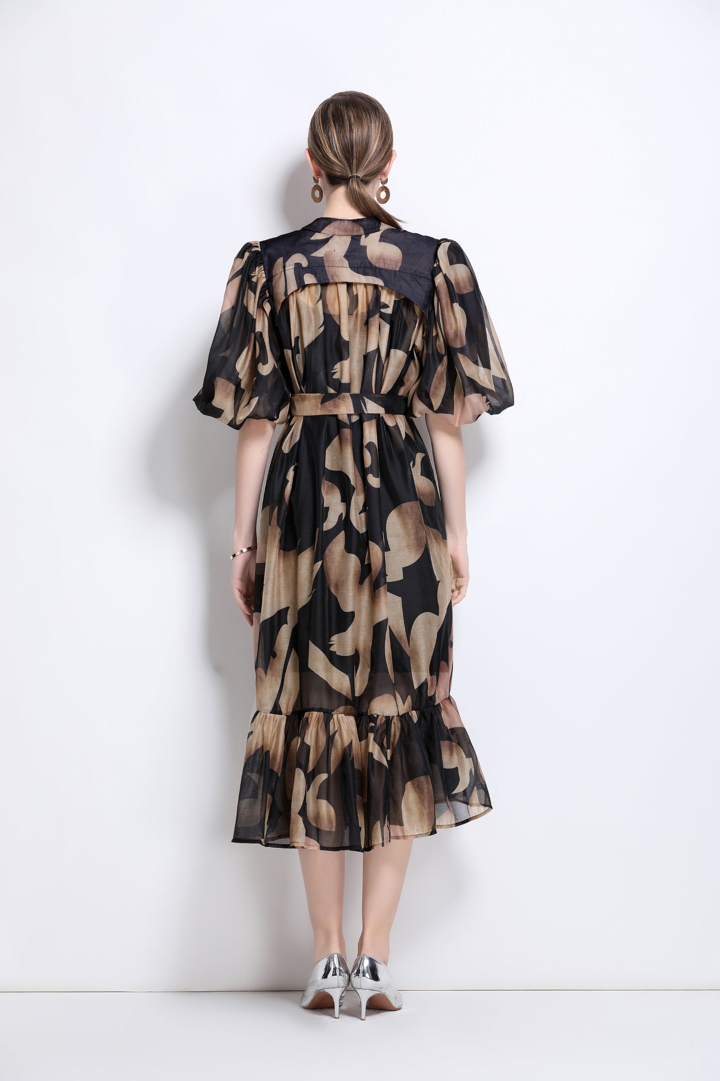 Effortless Elegance Floral Midi Dress - LAI MENG FIVE CATS