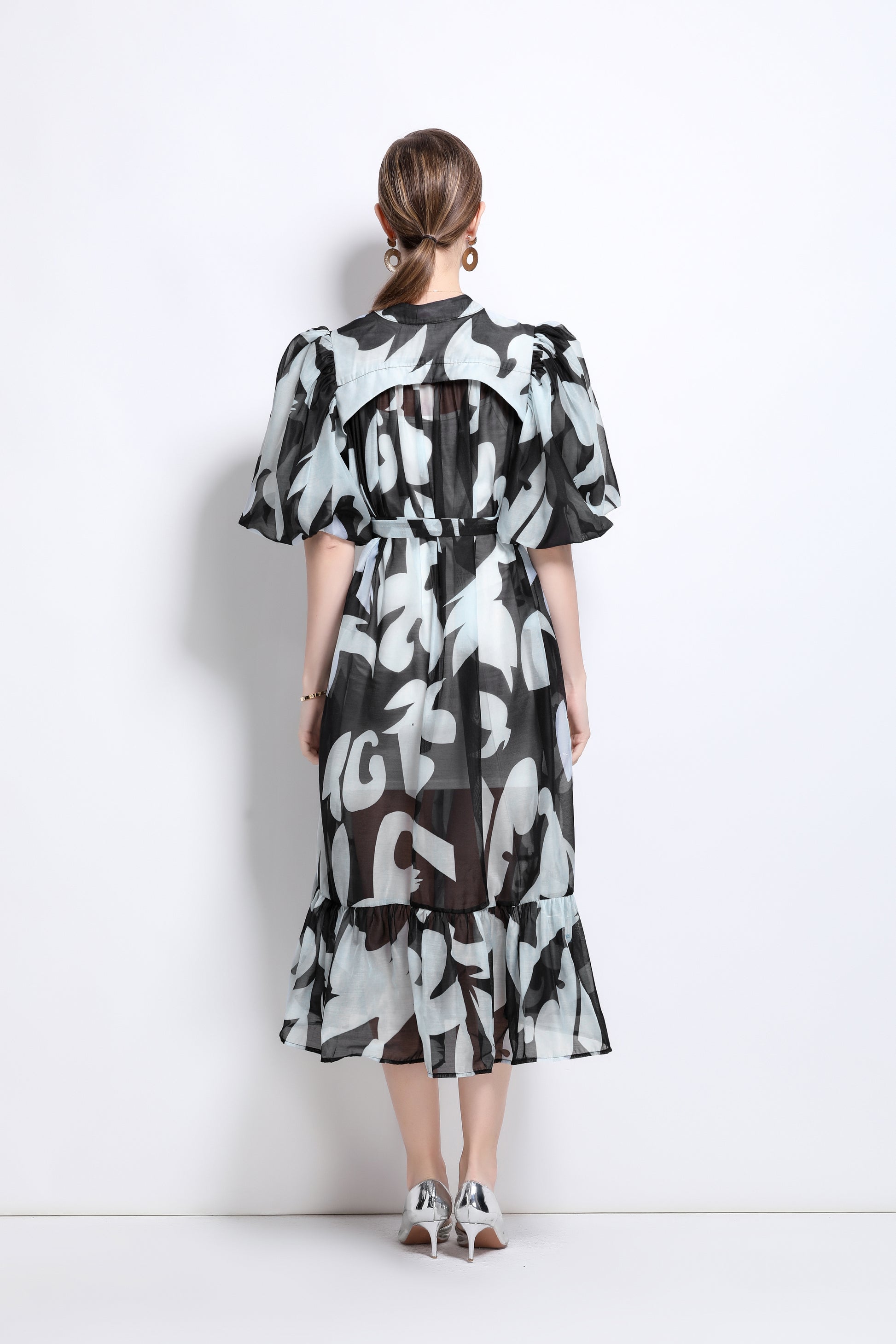 Effortless Elegance Floral Midi Dress - LAI MENG FIVE CATS