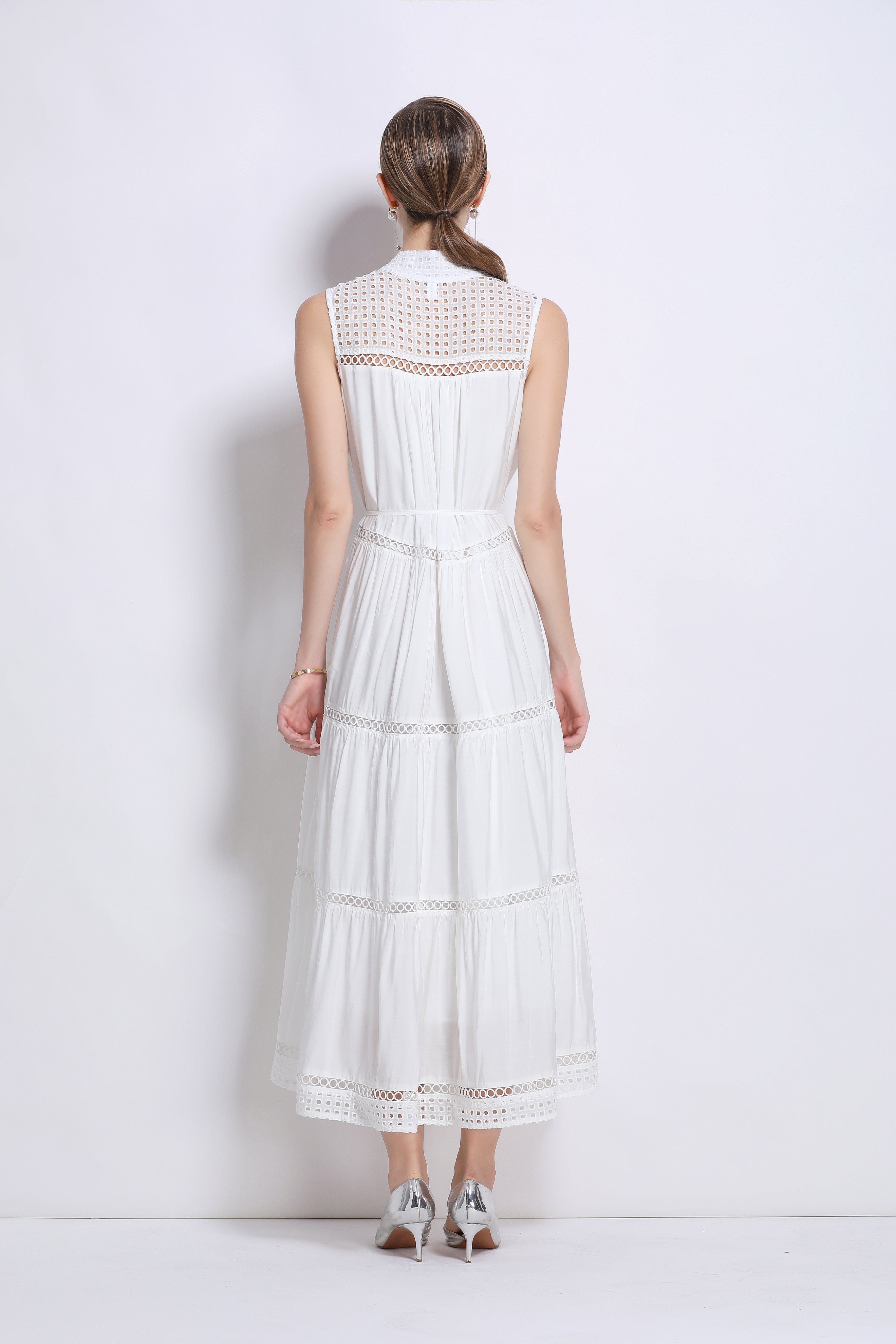 Women's Hollow Out High Neck Sleeveless Maxi Dress – LAI
