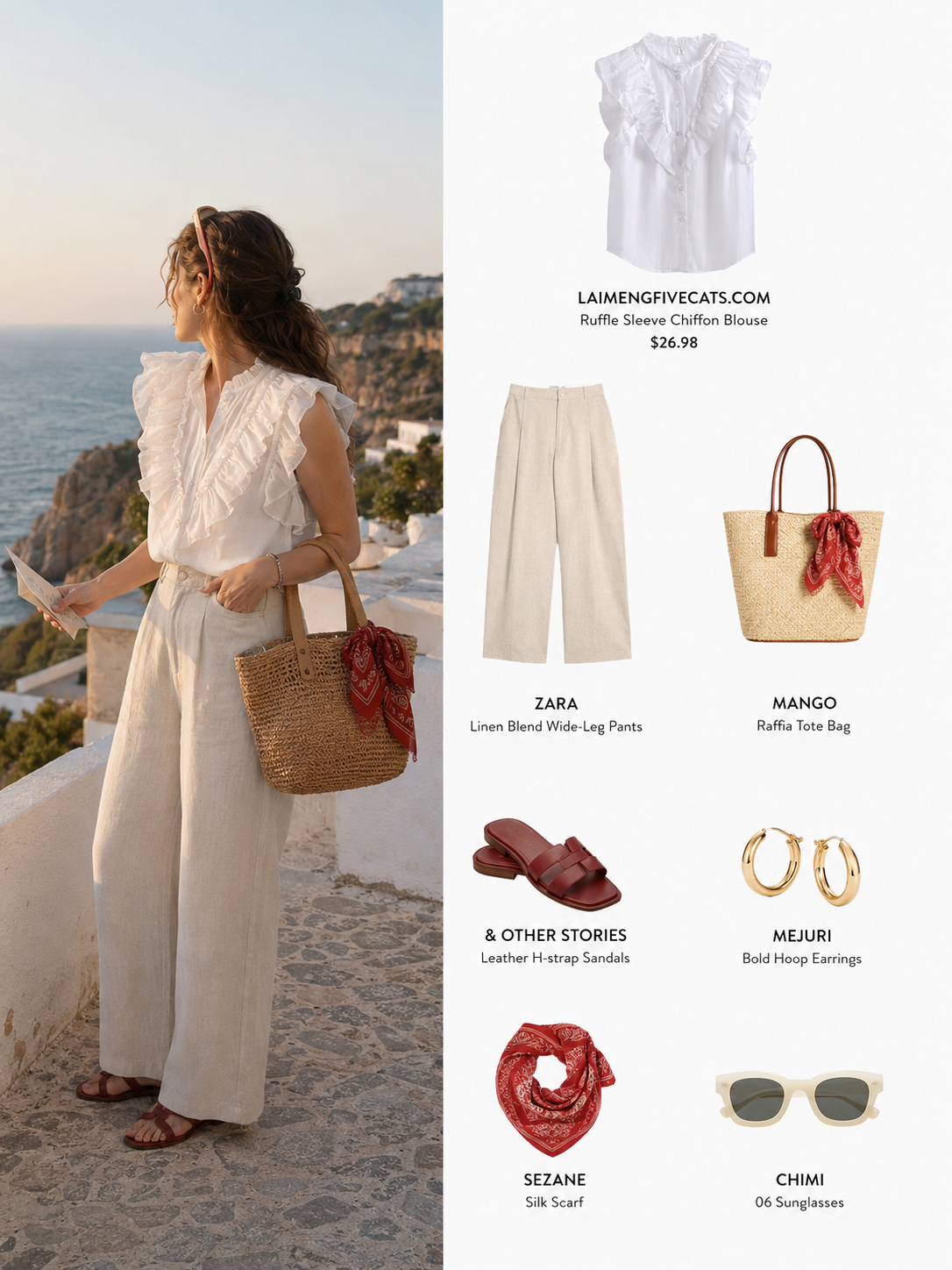 Ruffle Sleeve Chiffon Blouse | Lightweight Summer Elegance