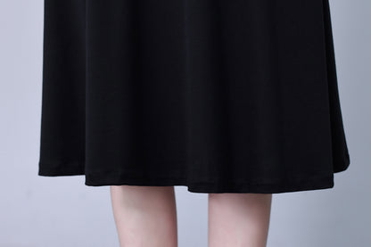 Women's Tie V-Neck Short Sleeve Pocket Midi Dress