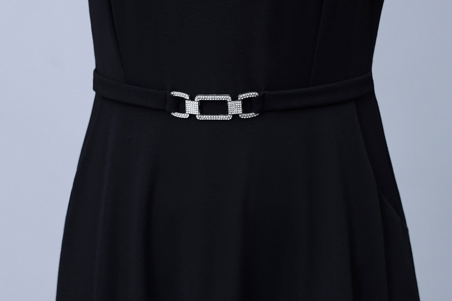 Women's Short Sleeve Pocket A-line Stretch Midi Dress