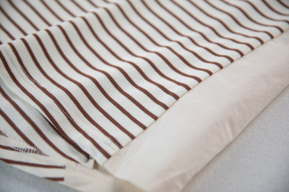 Women's Stripe Short Sleeve Patchwork Blouse