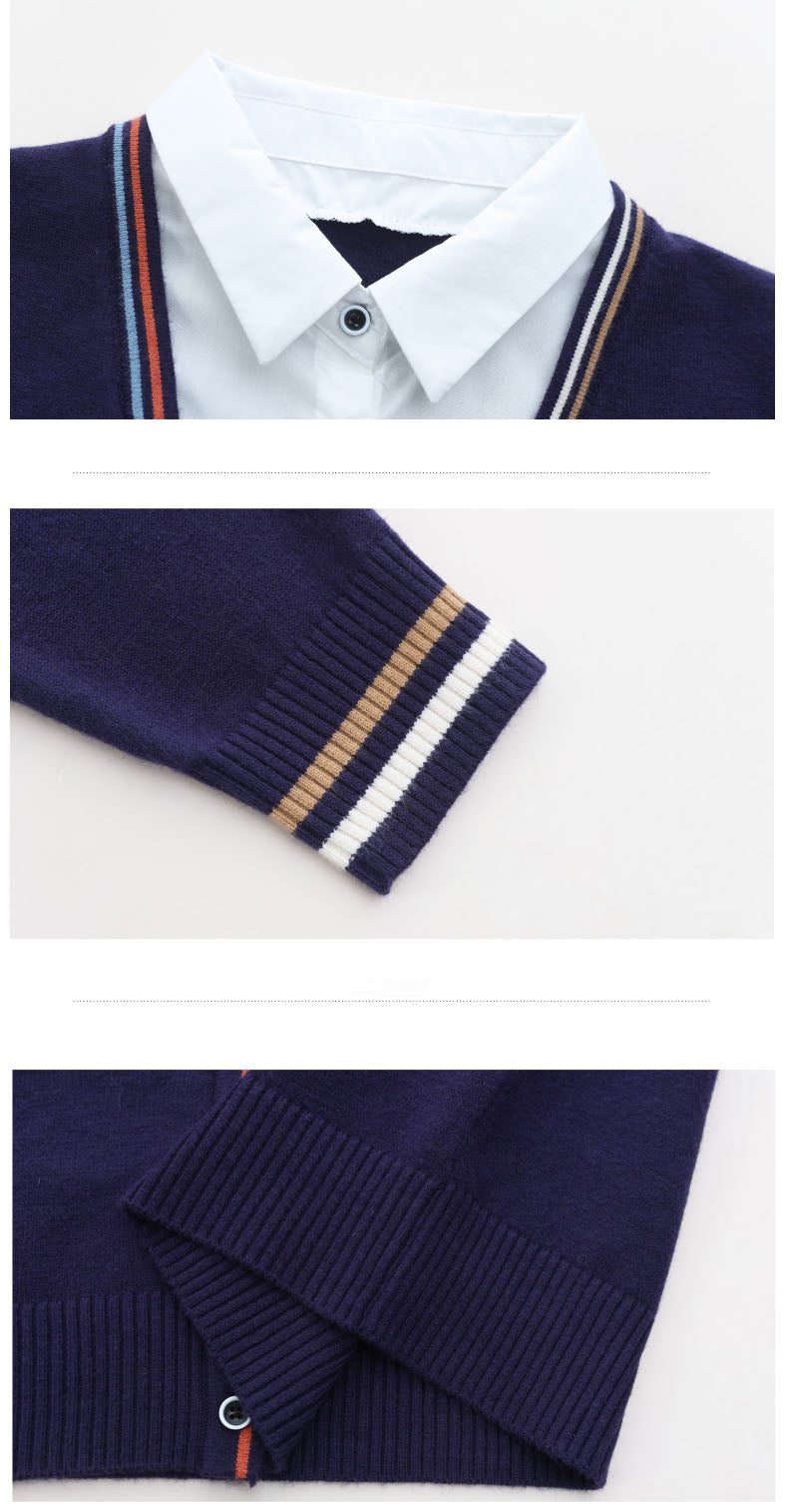 Women's V-Neck Collared Long Sleeve Shirt Striped  Blouse
