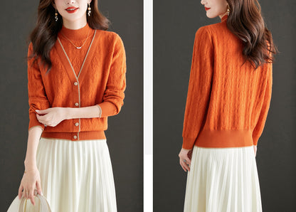 Women's Knit Sweater Lightweight 2 in 1 Dressy Pullover Tops