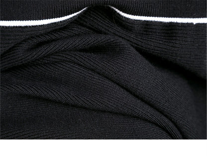 Women's Long Sleeve Knit Sweater Midi Dress