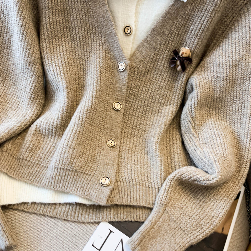 Women's Sweater Cardigan Knit Long Sleeve Button Outfits