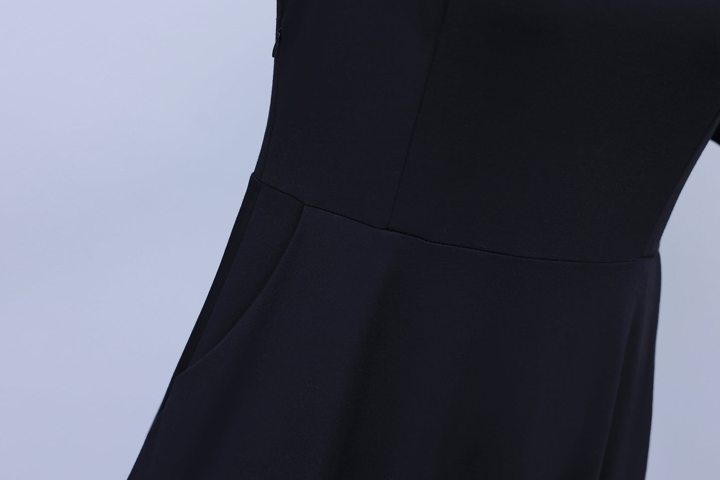 Women's Short Sleeve Pocket A-line Stretch Midi Dress