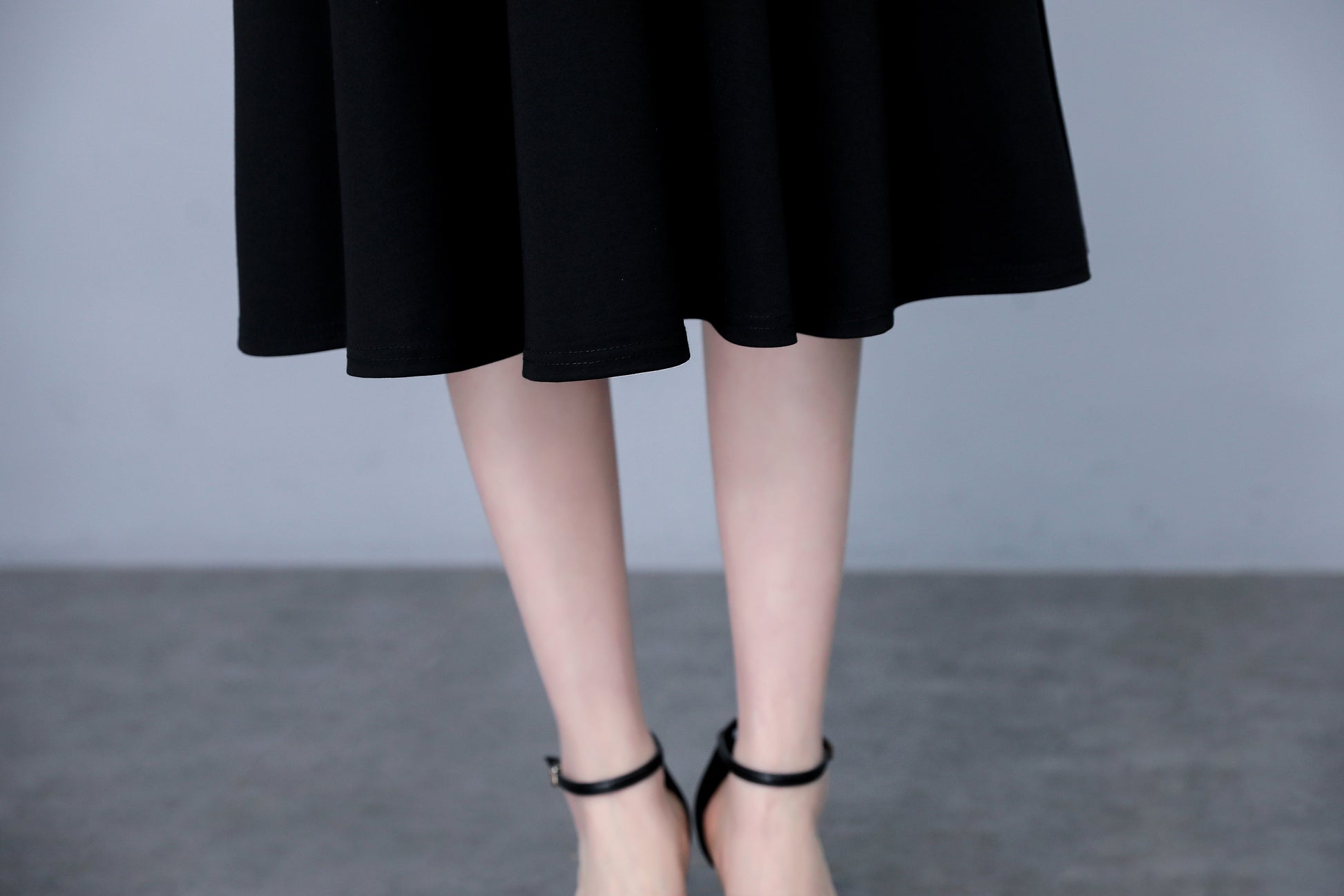 26-Women's Peter Pan Collar Short Sleeve Midi Dress - LAI MENG FIVE CATS