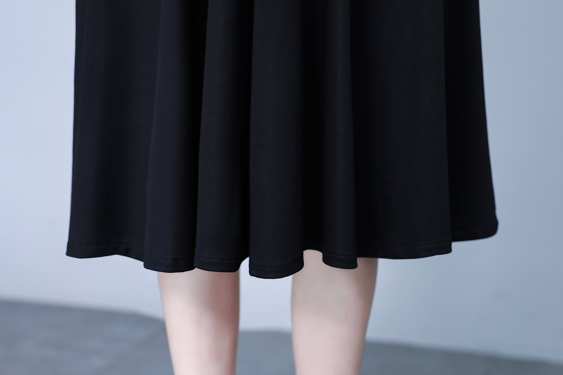 Women's Lapel V-Neck Pocket Short Sleeve Midi Dress - LAI MENG FIVE CATS