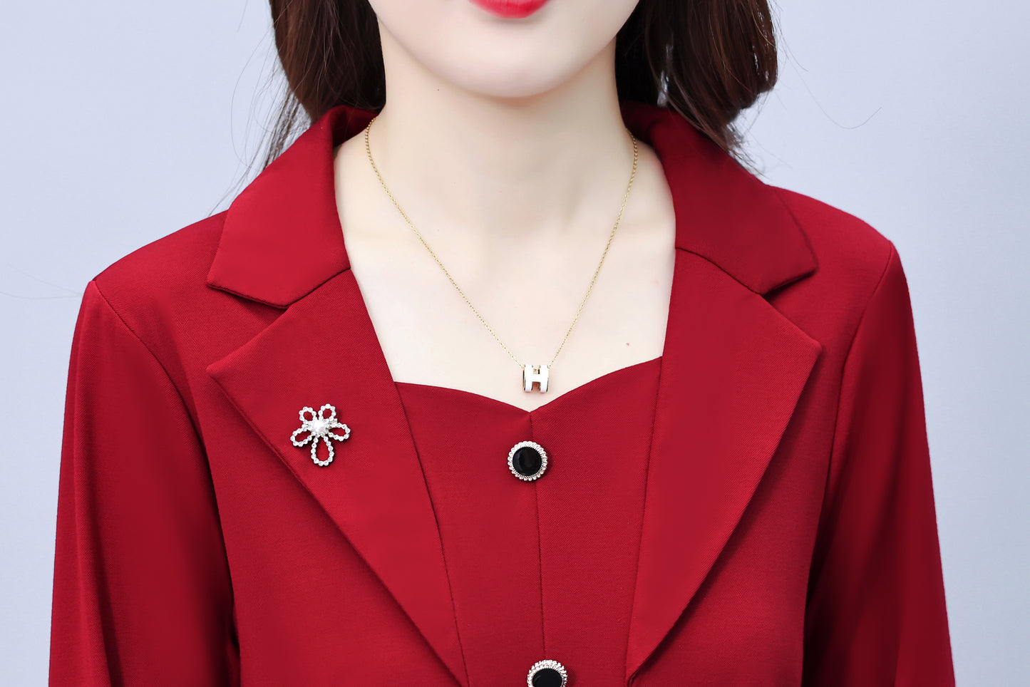 Women's Long Sleeve A-Line Work Office Suit Dress