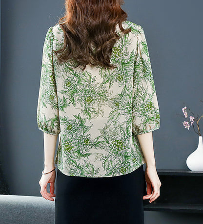 Summer Botanical Chrysanthemum Shirt