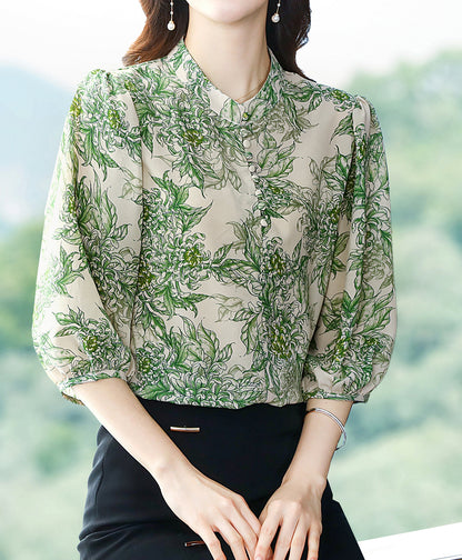 Summer Botanical Chrysanthemum Shirt