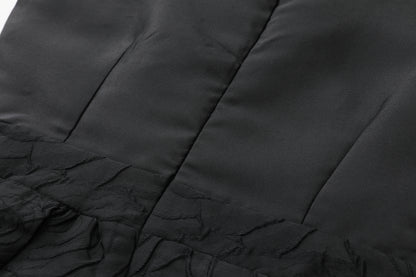 Women's Cap Sleeves Silk Satin Jacquard Dress - LAI MENG FIVE CATS