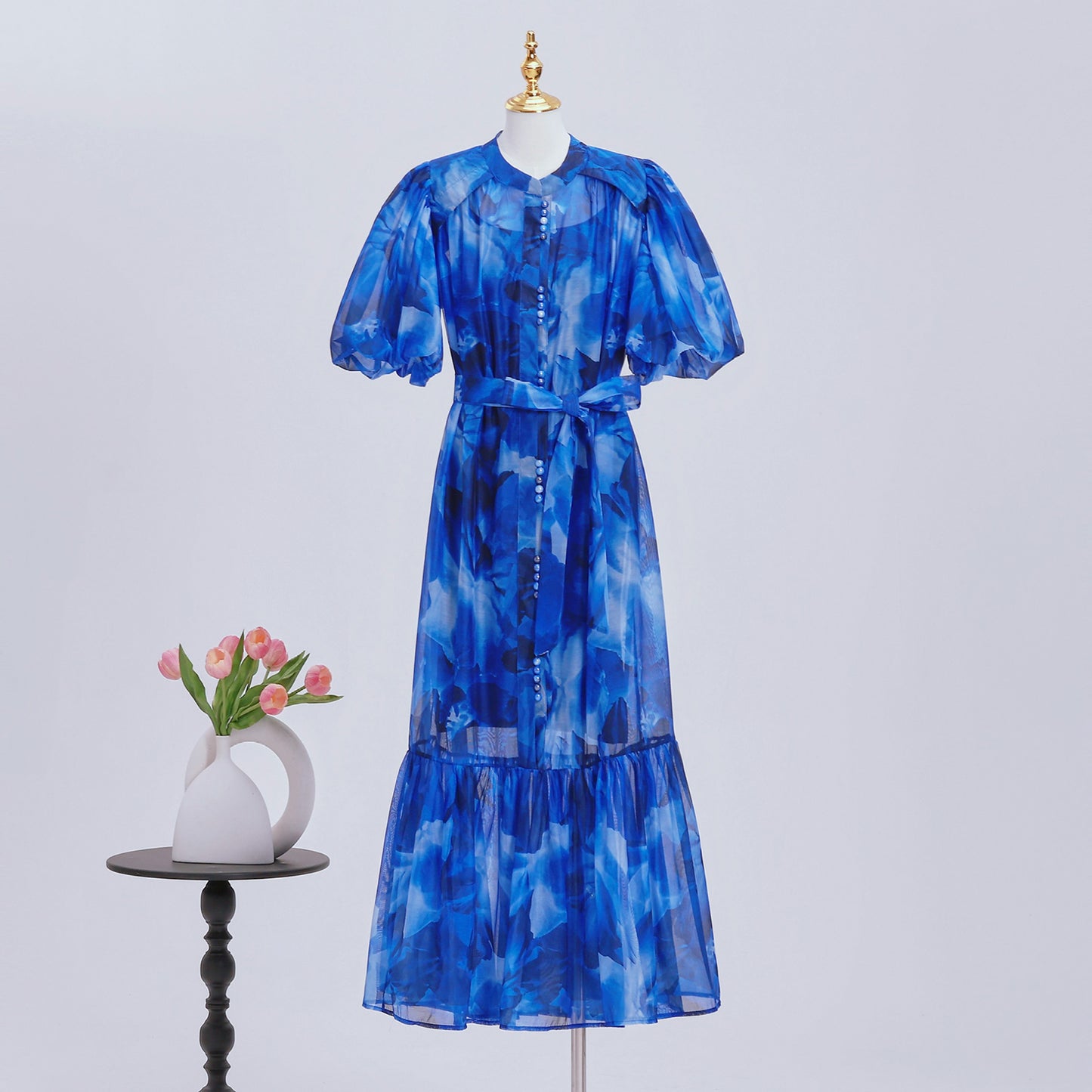 Effortless Elegance Floral Summer Maxi Dress - LAI MENG FIVE CATS