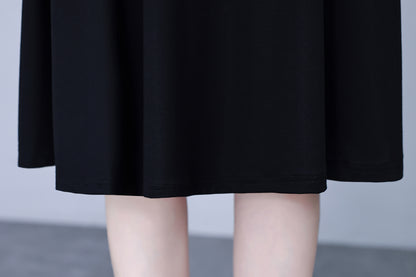 Women's Tie V-Neck Short Sleeve Pocket Midi Dress