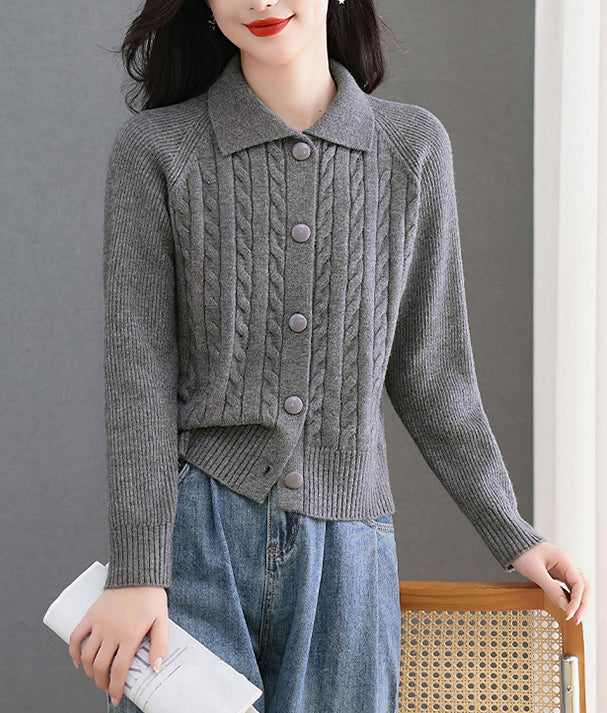 Women's Cable Knit Cardigan Open Front Sweater Jacket