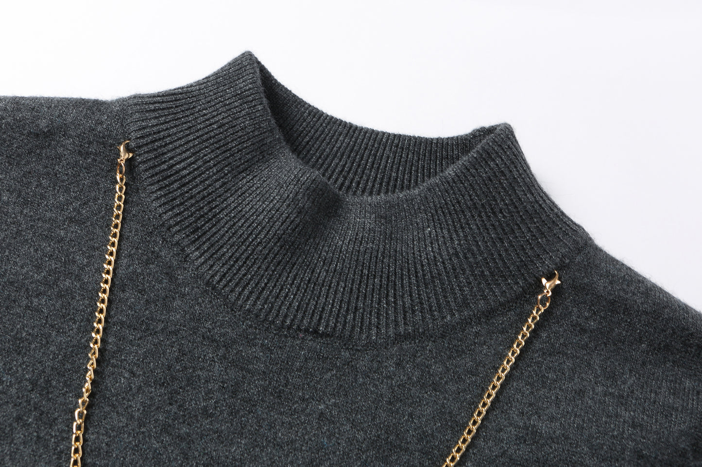 Women's Wool Sweater Drawstring Waist Print Knit Midi Dress