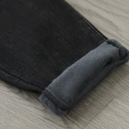Women's Elastic Waist Embroidery Denim Jeans