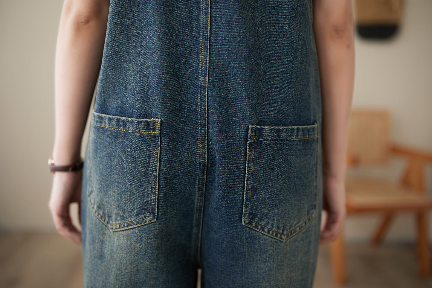 Womens Denim Bib Pants Jumpsuits Adjustable Strap Overalls