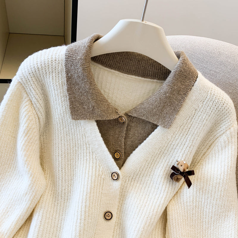 Women's Sweater Cardigan Knit Long Sleeve Button Outfits