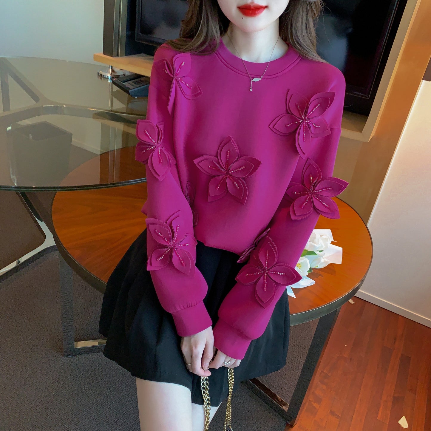 Women's Oversized Sweatshirts Hoodies 3D Floral Outfits