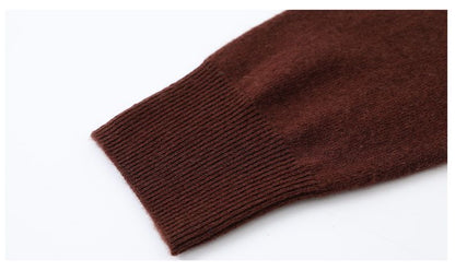 Women's Mock Neck Ribbed Sweaters Knit Patchwork Tops