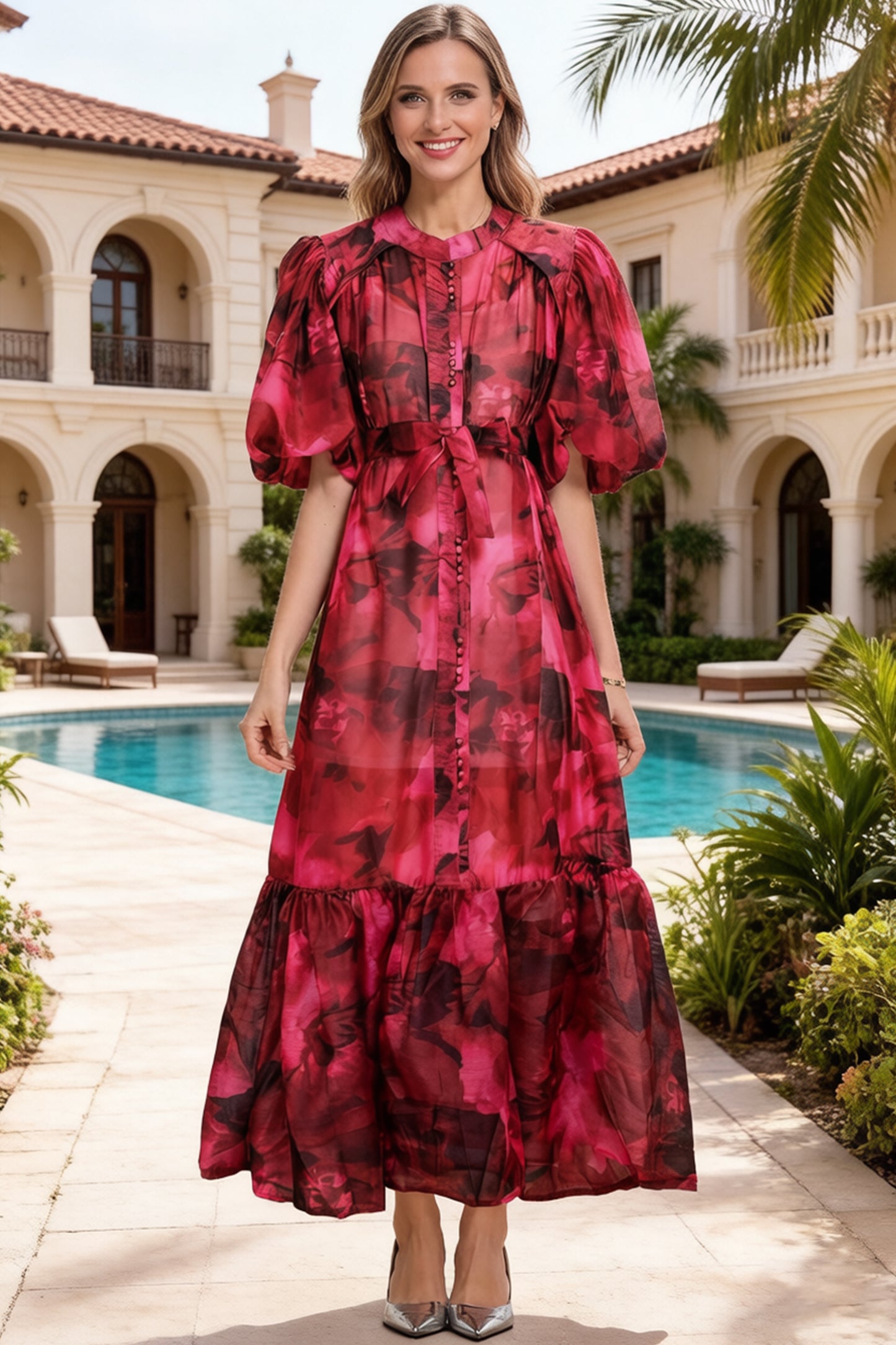Effortless Elegance Floral Summer Maxi Dress - LAI MENG FIVE CATS