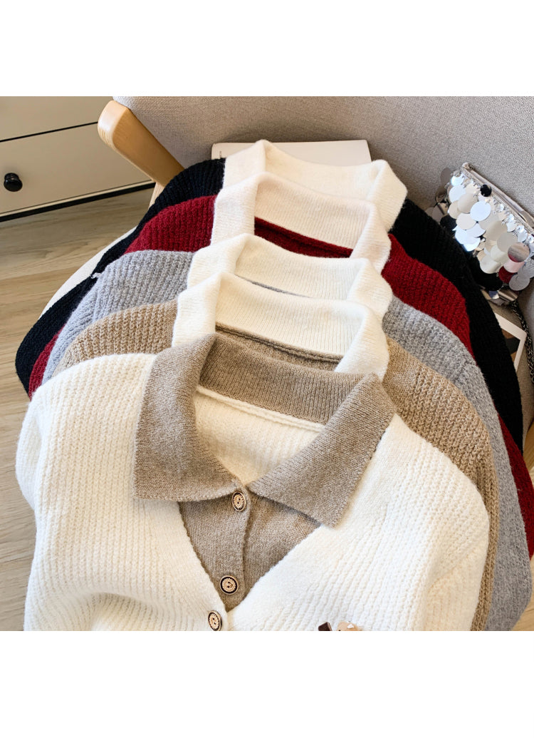 Women's Sweater Cardigan Knit Long Sleeve Button Outfits