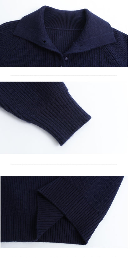 Women's Long Sleeve Button Polo Shirts Sweater Blouse