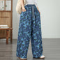 Women's Wide Leg Jeans Lightweight Wasited Elastic Print Y2K Pants - LAI MENG FIVE CATS