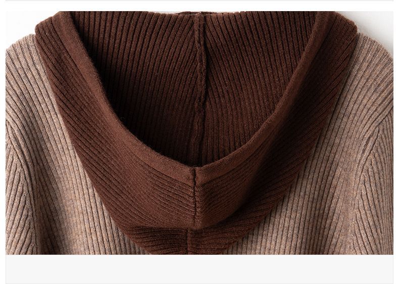 Women's Cardigan Hooded V Neck Sweaters Knit Jacket