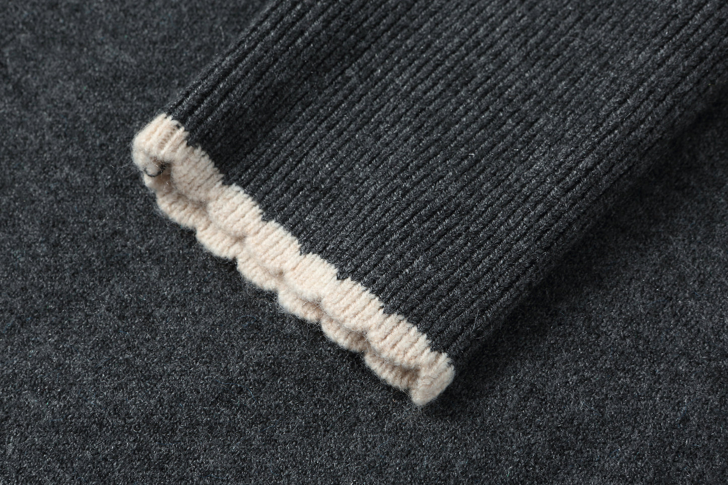 Women's Wool Sweater Drawstring Waist Print Knit Midi Dress