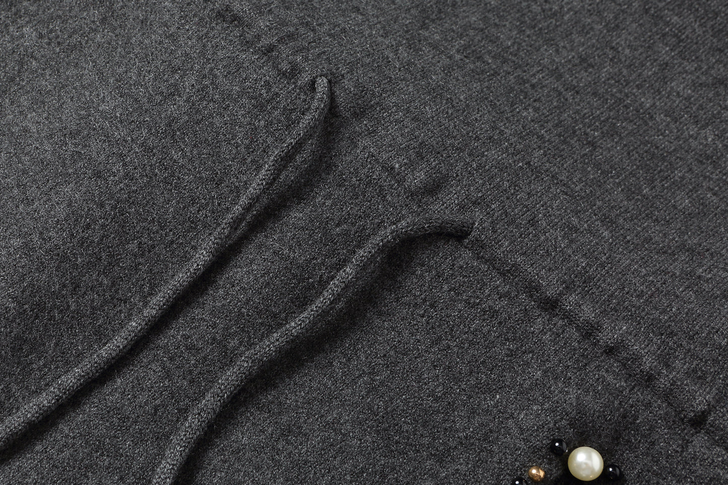 Women's Mock Neck Wool Sweater Drawstring Waist Dress