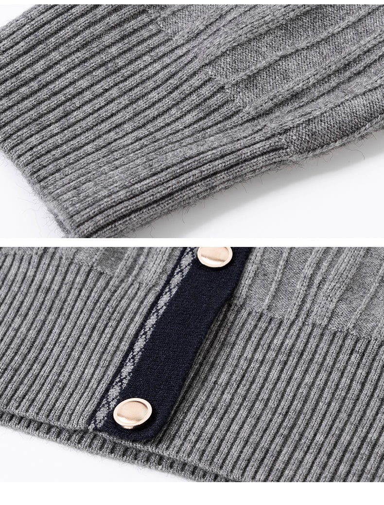 Women's Sweater 2 in 1 Lapel Ribbed Knit Pullover Top