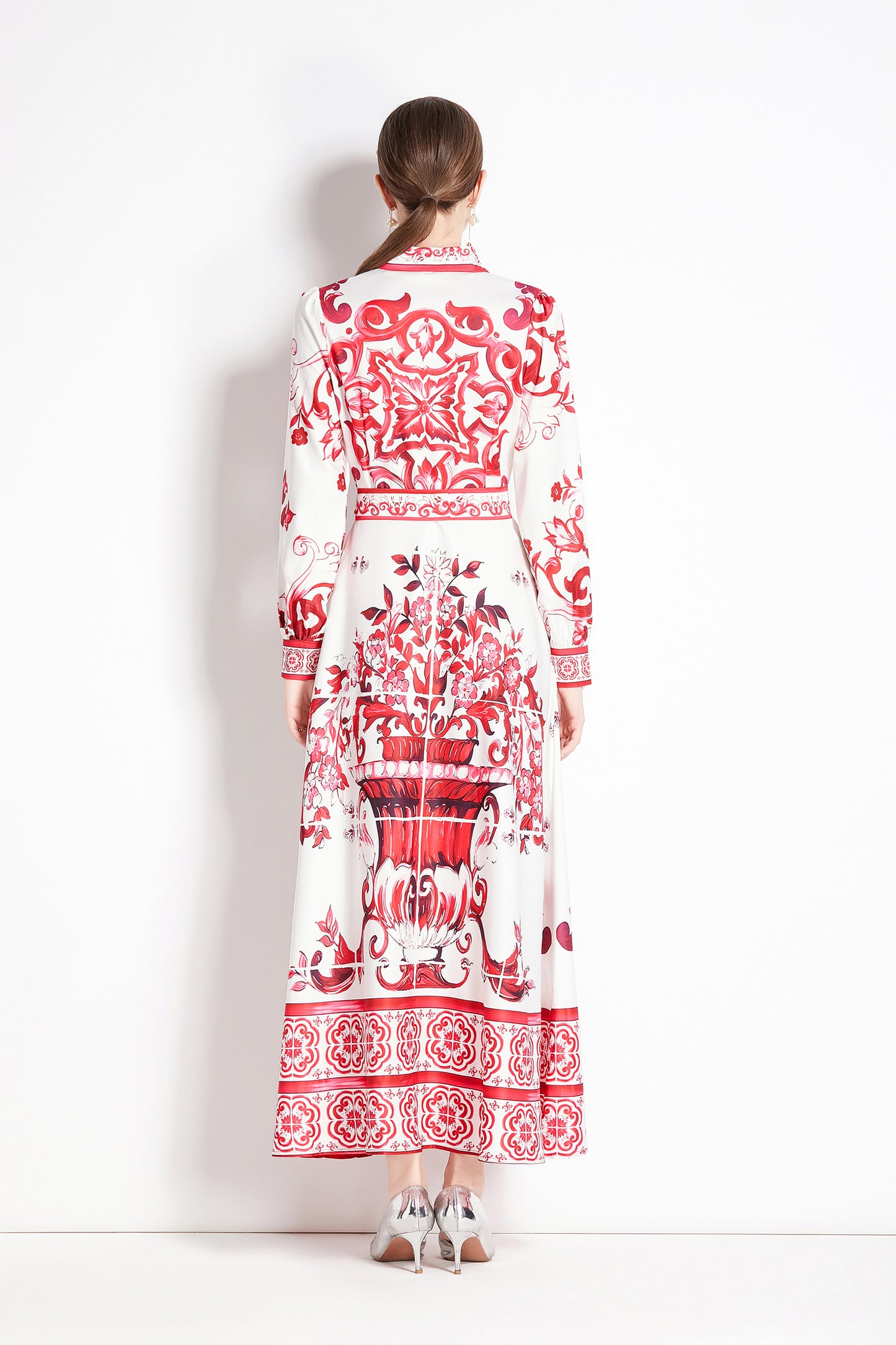 Women's Flowy Floral Print Maxi Dress